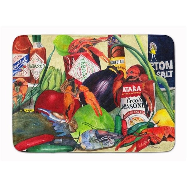 Carolines Treasures Carolines Treasures 1020RUG Spices & Crawfish Machine Washable Memory Foam Mat 1020RUG - main